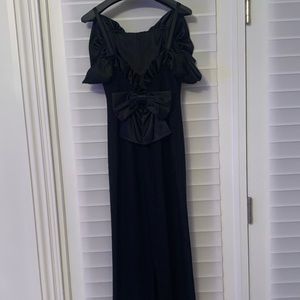 St. John black and shimmery gown